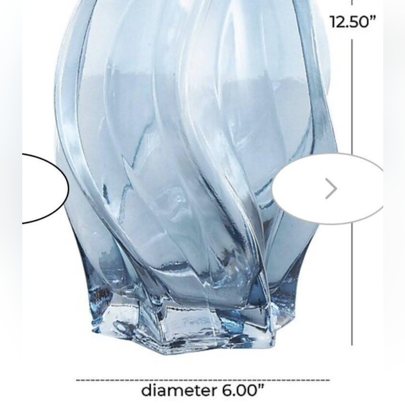 Grayson Lane 12.5" Blue Glass Vase - Good Used Condition! - Picture 7 of 8